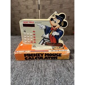 Concept 2000 Disney Mickey Mouse Calculator Original Box Good Vintage Condition!